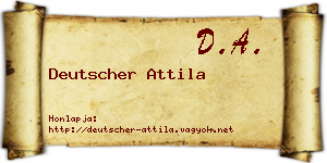 Deutscher Attila névjegykártya
